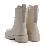 Boots "Schwarz " Beige " Glitzer