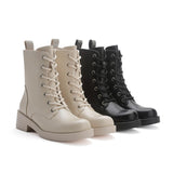 Boots "Schwarz " Beige " Glitzer