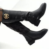 Stiefel mit Goldene Details "Schwarz"