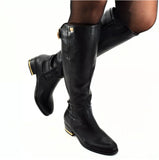 Stiefel mit Goldener Schnalle "Schwarz"