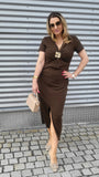 Kleid in Schokoladenbraun