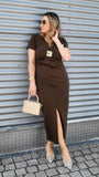 Kleid in Schokoladenbraun
