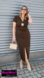 Kleid in Schokoladenbraun