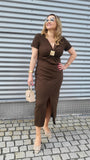 Kleid in Schokoladenbraun
