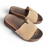 Pantoletten Glitzer Beige New