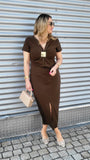 Kleid in Schokoladenbraun