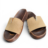 Pantoletten Glitzer Beige New