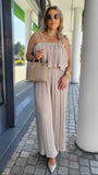Plissee "Jumpsuit" Beige