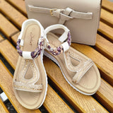 Sandalen Edel "Gold" Glitzer Strass