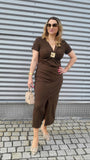 Kleid in Schokoladenbraun