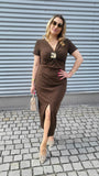 Kleid in Schokoladenbraun