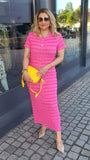Kleid in Pink & Rosa