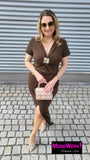 Kleid in Schokoladenbraun