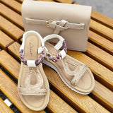 Sandalen Edel "Gold" Glitzer Strass