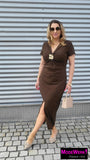 Kleid in Schokoladenbraun